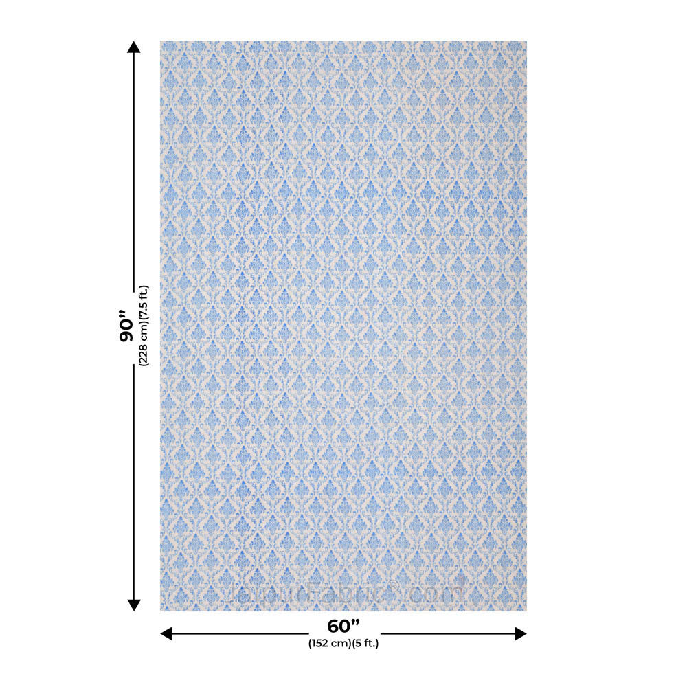 Ethnic Royal Blue Single Bed Dohar Blanket